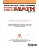 Middle School Math Course 3 Se 1999c